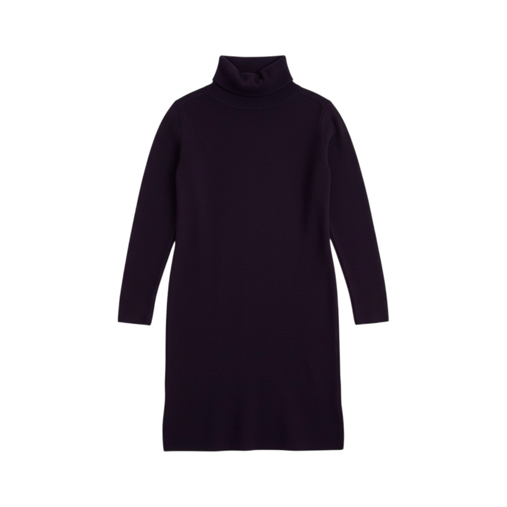 Uniqlo Sweater Dress Women’s Size Extra‎ Small Black Wool Turtleneck Long Sleeve
